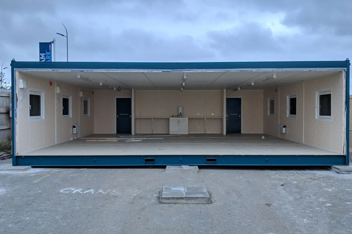 Building Shipping Bay (3 Bay) Anti-Vandal Modular Building - shipping container for sale