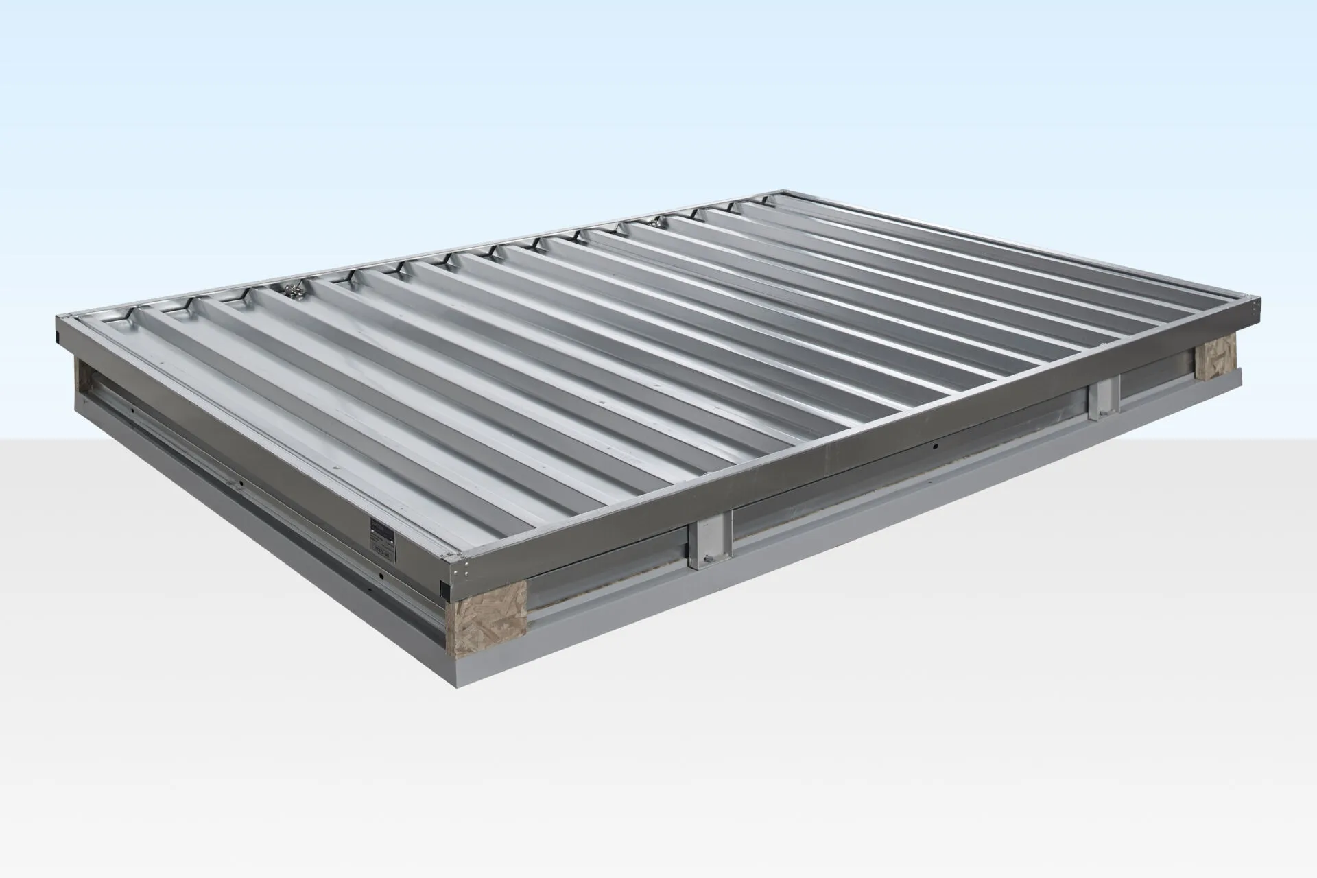 3m-x-2.1m-Flat-Pack-Storage-Container-Galvanised-2.webp 3m x 2.1m Flat Pack Storage Container – Galvanised - Image 1
