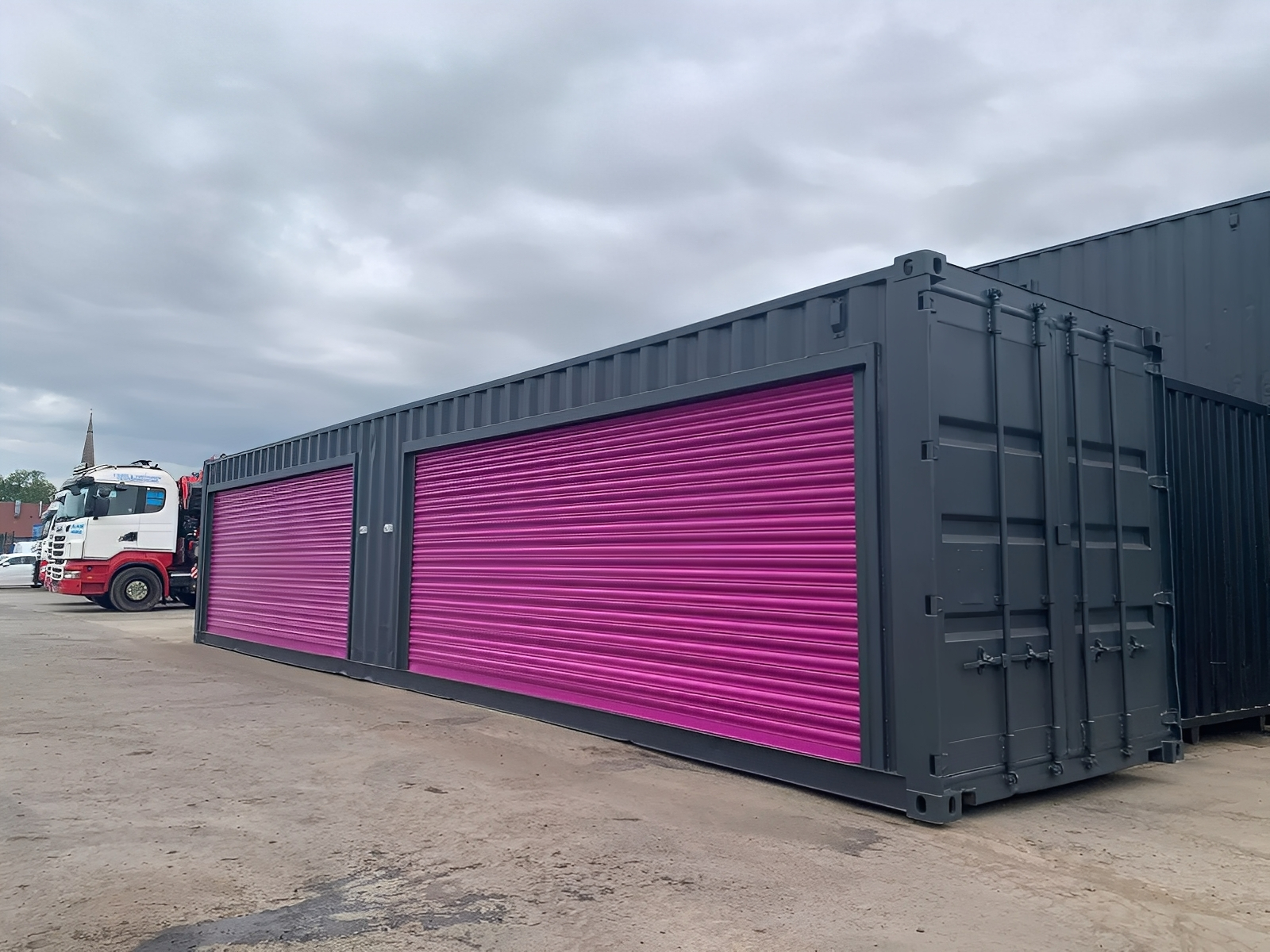 40Ft-x-8Ft-Shipping-Container-With-Double-Roll-Up-Doors.jpg 40Ft x 8Ft Shipping Container With Double Roll-Up Doors - Image 1