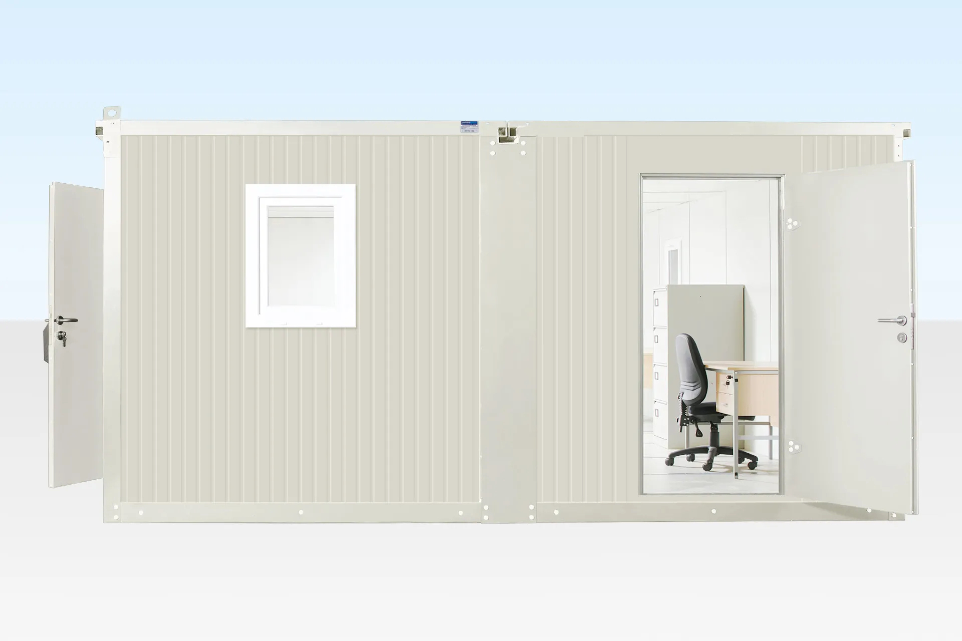 6.5M-X-4.6M-Side-Linked-Flat-Pack-Container-Office-1.jpg 6.5M X 4.6M Side Linked Flat Pack Container Office - Image 1
